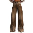 Calças Palazzo LUFHBEHB femininas com estampa floral boho de cintura alta