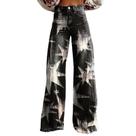 Calças Palazzo LUFHBEHB femininas com estampa floral boho de cintura alta