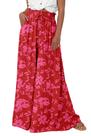 Calças PRETTYGARDEN 2025 Palazzo Pantalona Vermelha XXL Calças PRETTYGARDEN 2025 Palazzo Pantalona Vermelha XXL