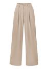 Calças PRETTYGARDEN Pantalona Cintura Alta Caqui Claro