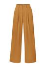 Calças PRETTYGARDEN Pantalona Cintura Alta Casual Executiva Marrom Amarelo G