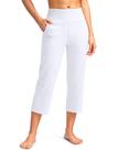 Calças SANTINY Capri White High Waist Workout XL
