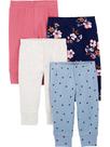 Calças Simple Joys da Carter's Baby Girls, 18 meses, pacote com 4
