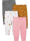 Calças Simple Joys da Carter's Baby Girls, pacote com 4, 6 a 9 meses