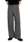 Calças sociais masculinas de pernas largas Heyfanee Grey Loose Fit Fashion