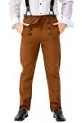 Calças Steampunk galeeup masculinas vitorianas clássicas marrons Calças Steampunk galeeup masculinas vitorianas clássicas marrons