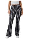 Calças WDIRARA Snakeskin High Waist Flare Bell Bottom pretas