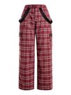 Calças WDIRARA Tartan com estampa xadrez, cintura elástica, perna reta Calças WDIRARA Tartan com estampa xadrez, cintura elástica, perna reta