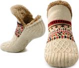 Calcetines Pantuflas BROOLOO Cómodos y Peludos Antideslizantes para Mujeres Navidad