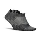 Calcetines tobilleros Feetures Elite con acolchado ligero, sin mostrar y con lengüeta, gris, XL