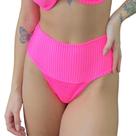 Calcinha Avulsa Hot Pants Faixa Canelado Mônaco Rosa