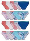Calcinha bikini infantil de algodão para meninas, pacote com 20, Fruit of the Loom Calcinha bikini infantil de algodão para meninas, pacote com 20, Fruit of the Loom