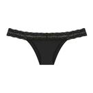 Calcinha biquíni com renda - preto - P