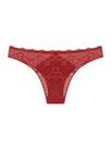 Calcinha biquini com renda - vermelho terra - p - BONJOUR