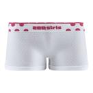 Calcinha Boxer Jacquard Infantil Cós de Bolinha sem Costura Branco Zee Rucci