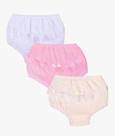 Calcinha Brando Infantil Com Renda e Aplique 21 Kit C/3