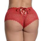 Calcinha Caleçon em Renda com Fita de Cetim Transpassada - Conforto e Estilo