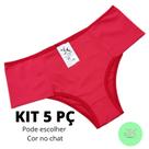 calcinha cintura alta pala dupla poliamida forro 100% (KIT 5 PAULA)