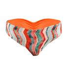 Calcinha Empina Bumbum Dupla Face - Ondas com Laranja
