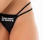 Calcinha estilo Tanga Xona Vendo eu Sentar Tamanho único