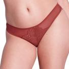 Calcinha Feminina Bonjour Tule Renda Marrom Barroco - 0LE353