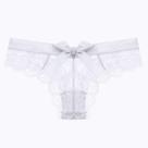 Calcinha feminina branca - Transparente, cintura média