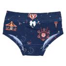 Calcinha Feminina Para Adolescente Juvenil Estampada Trupe Astral Marinho Em Malha Cotton Algodão Macio Roupa Íntima