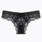 Calcinha Feminina Transparente com Laço e Arco Cintura Média
