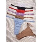 Calcinha Fio Dental Feminina Fio Duplo Não Marca no Bumbum Alça de Ferro Regulável Lingerie Co