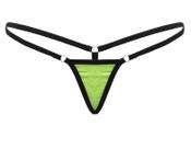 Calcinha Fio Dental Micro Triângulo em Tecido Verde - Almah Fashion