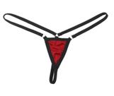 Calcinha Fio Dental Micro Triângulo Vermelha - Almah Fashion