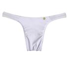 Calcinha Fio Dental para Mulher Trans Branca Lisa - Almah Fashion Calcinha Fio Dental para Mulher Trans Branca Lisa - Almah Fashion