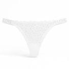 Calcinha Fio Dental Strass Love com Corte a Laser e Renda Frontal