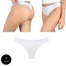 Calcinha Fio Dental Try Basics Algodão Cotton Básica Lisa Moda Lingerie