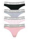 Calcinha Fio Dental Victoria's Secret Algodão Logo Feminina XL Pacote com 5