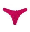 Calcinha Fio Duplo De Renda Pink Tam M