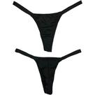Calcinha Fio Duplo Marquinha Luxo Sensual Preto