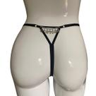 Calcinha Fio em renda Sexy Strass Escrita Aberta Marido Apressado Luxo