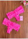 Calcinha Fio Renda Florença Rosa Neon tamanho P