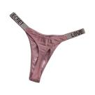 Calcinha G-string Sexy Feminina Com Letras Em Strass E Diamantes, Cintura Baixa, Tamanho S-XL