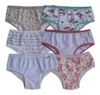 Calcinha Ínfantil Algodão 6 unidades Moda Íntima CIV