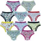 Calcinha infanto/juvenil de algodão, estampada com cós, tam XGG, kit c/ 10un