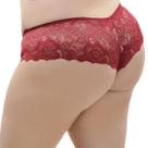 Calcinha Plus Size Fio Dental Renda E Tule Jackie