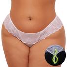 Calcinha Plus Size Fio Dental Tailandesa com Pérolas e Babado Brilha na Luz Negra Sensualidade com Charme e Ousadia Calcinha Plus Size Fio Dental Tailandesa com Pérolas e Babado Brilha na Luz Negra Sensualidade com Charme e Ousadia