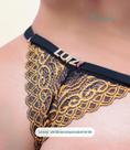 Calcinha Rendada Personalizada Mix Passion - Tam Único Dourada