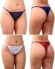 Calcinha String Rendada Fio Duplo Kit Com 10 Tanga Regulável