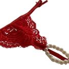 Calcinha Tailandesa Pérola Massageadora Tanga De Renda Luxo Feminino Lingerie Sexy Sensual