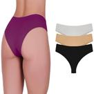 Calcinha Tanga Corte A Laser Microfibra Kit C/ 3 Peças