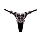 Calcinha Tanga Feminina de Renda - Cintura Baixa e Ajustável - Modelo Borboleta Calcinha Tanga Feminina de Renda - Cintura Baixa e Ajustável - Modelo Borboleta