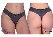 Calcinha tanga fio duplo com lateral larga kit com 3 peças Ref 1768